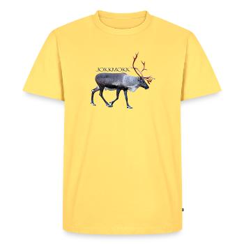 Jokkmokk - Men's Premium Organic T-Shirt - sky yellow - Front - AI Model Male 185 dark (185cm)