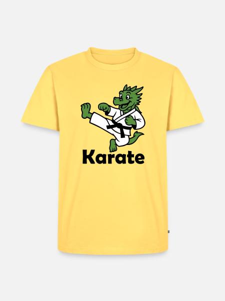 Karaté Dragon - T-shirt Premium bio Homme - jaune pastel