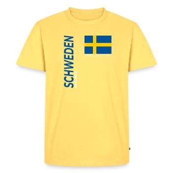 Malmö - T-shirt Premium bio Homme - jaune pastel - Devant - AI Model Male 185 dark (185cm)