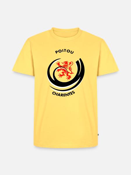Emblem Poitou Charentes - Men's Premium Organic T-Shirt - sky yellow