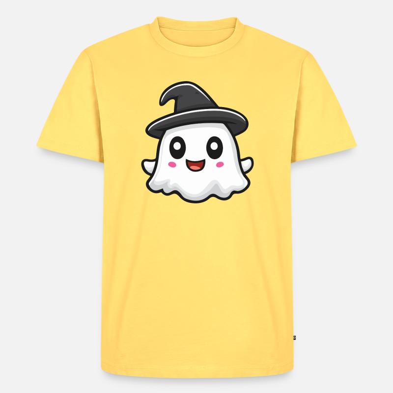 Geist Niedlich - Männer Premium Bio T-Shirt - Pastellgelb