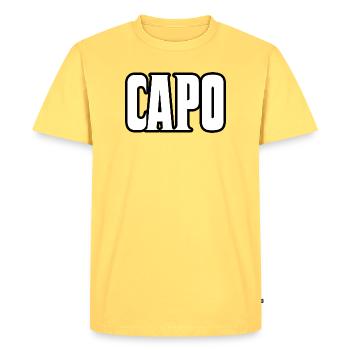 Capo - T-shirt Premium bio Homme - jaune pastel - Devant - AI Model Male 185 dark (185cm)