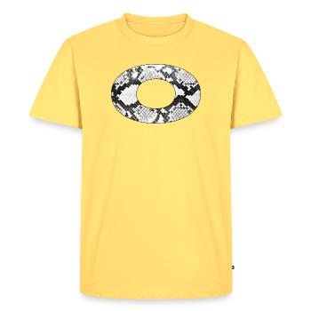 Snake pattern letter o - Men's Premium Organic T-Shirt - sky yellow - Front - AI Model Male 185 dark (185cm)