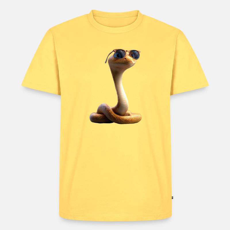 snake, python, cobra, rattlesnake, snakes - Men's Premium Organic T-Shirt - sky yellow