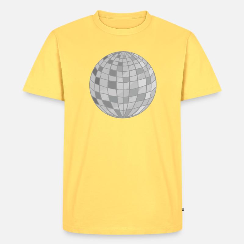 Conception de boule disco - T-shirt Premium bio Homme - jaune pastel