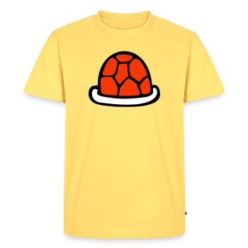 Carapace de tortue sans tortue jolie carapace - T-shirt Premium bio Homme - jaune pastel - Devant - AI Model Male 185 dark (185cm)