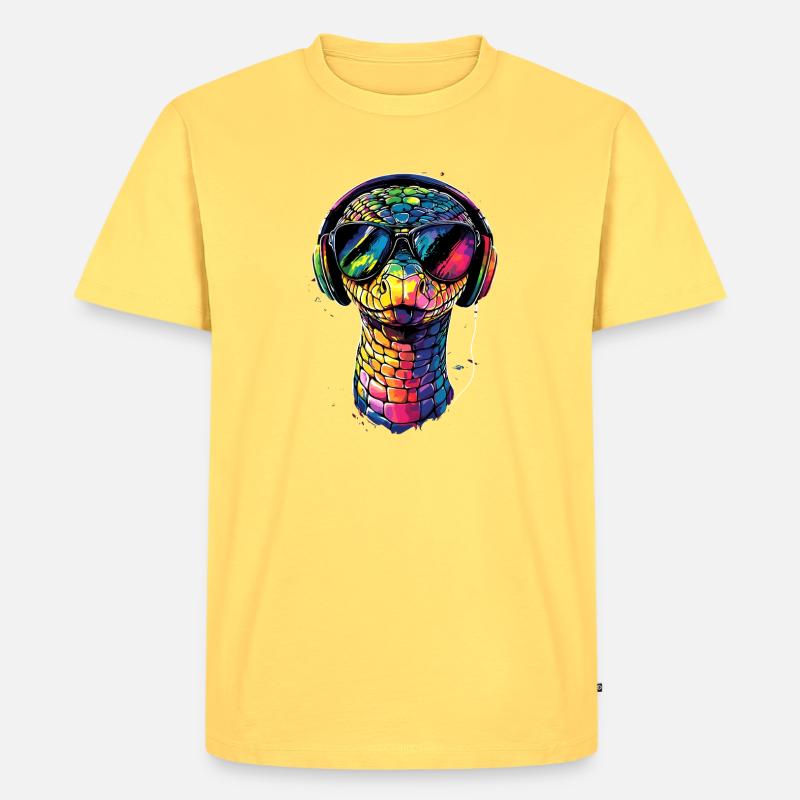 snake, python, cobra, rattlesnake, snakes - Men's Premium Organic T-Shirt - sky yellow