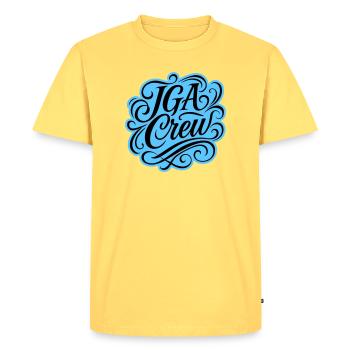 Bachelor Crew Bachelor Party - Men's Premium Organic T-Shirt - sky yellow - Front - AI Model Male 185 dark (185cm)