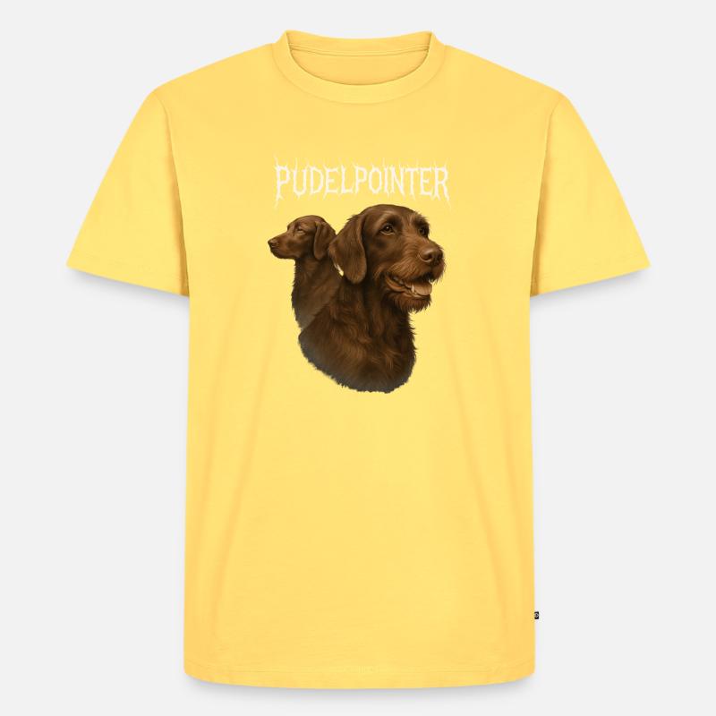 Poodle Pointer - Men's Premium Organic T-Shirt - sky yellow