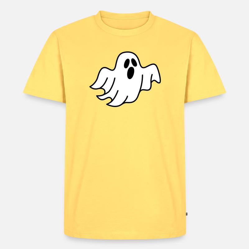 Geist oder Gespenst - Männer Premium Bio T-Shirt - Pastellgelb