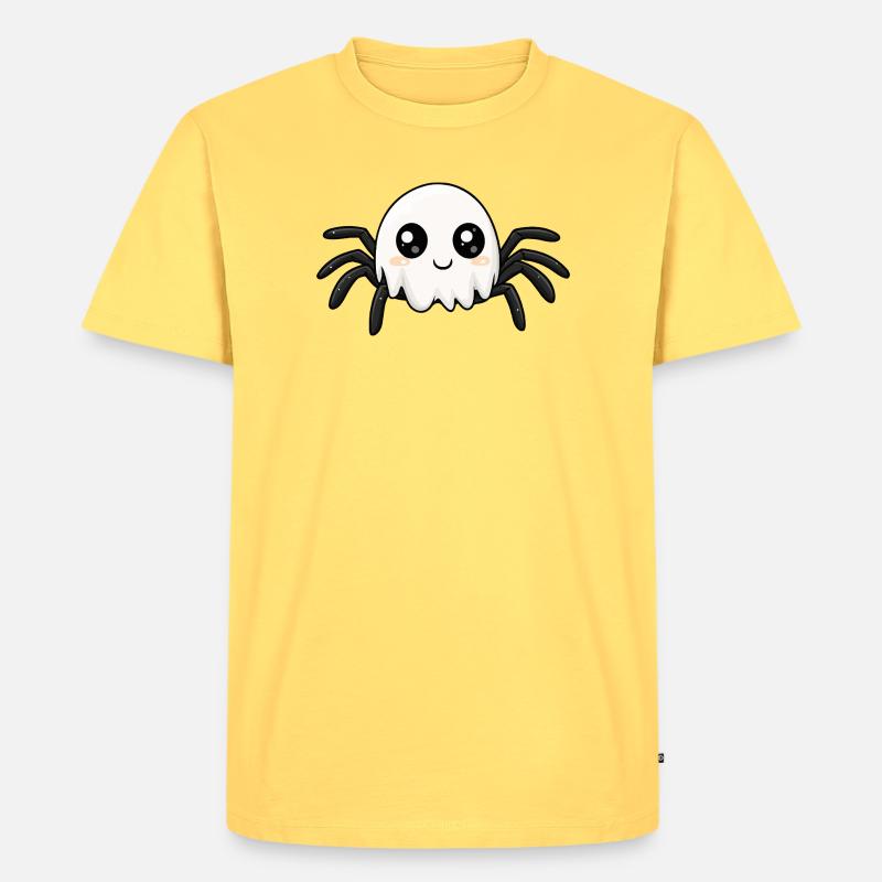 Tarantula Halloween Geist Spinne - Männer Premium Bio T-Shirt - Pastellgelb