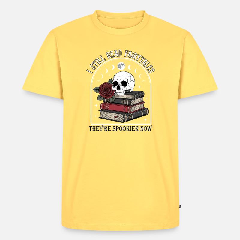 Ich lese immer noch Märchen - Männer Premium Bio T-Shirt - Pastellgelb
