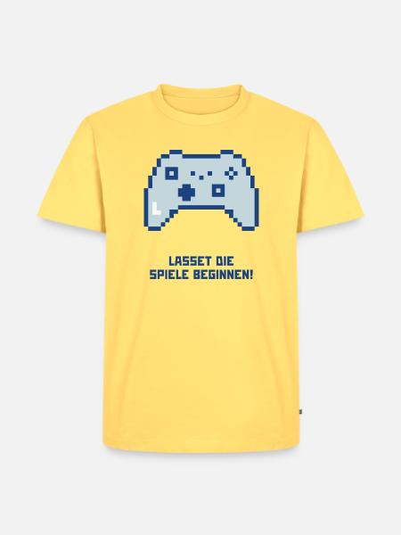 Let the games begin - Men's Premium Organic T-Shirt - sky yellow