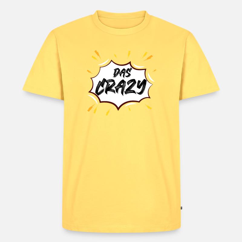 Das Crazy Comicburst - Männer Premium Bio T-Shirt - Pastellgelb