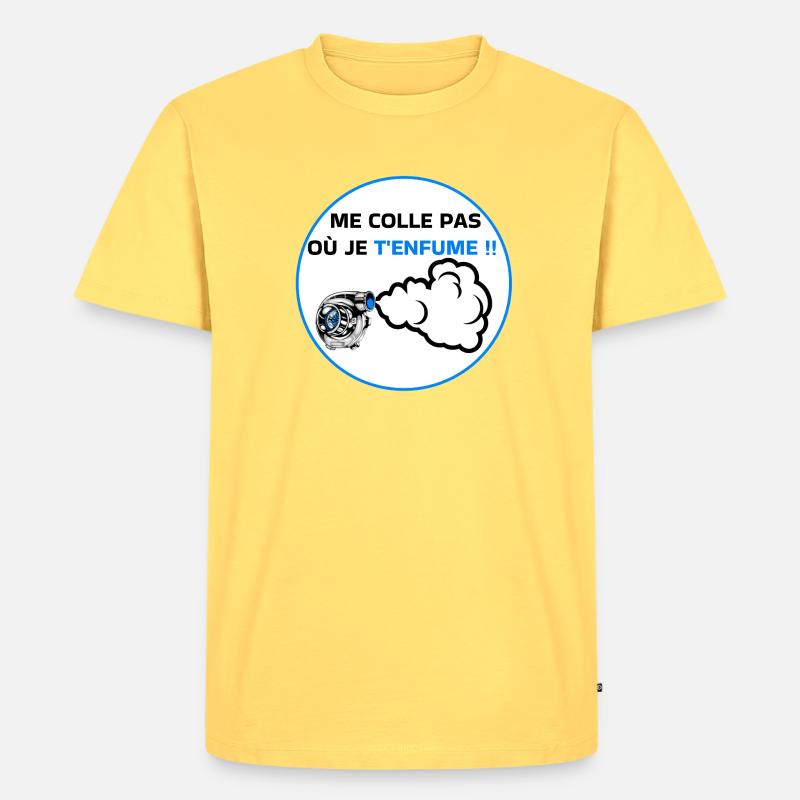 Auto - Männer Premium Bio T-Shirt - Pastellgelb
