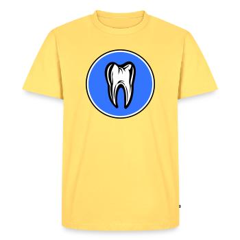 Icône de dentiste dentaire dentaire - T-shirt Premium bio Homme - jaune pastel - Devant - AI Model Male 185 dark (185cm)
