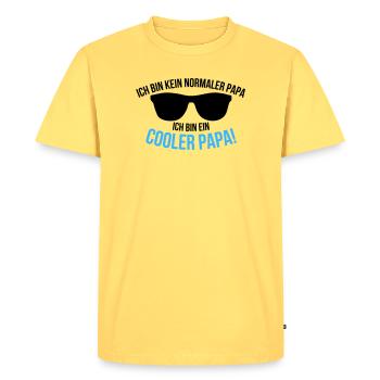 Je suis un papa cool qui dit - T-shirt Premium bio Homme - jaune pastel - Devant - AI Model Male 185 dark (185cm)