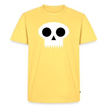 saké - T-shirt Premium bio Homme - jaune pastel - Devant - AI Model Male 185 dark (185cm)