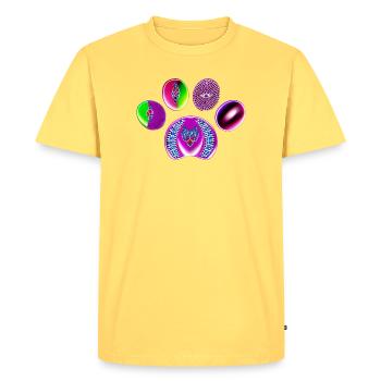 Imprimé cercle de bijoux fluo - T-shirt Premium bio Homme - jaune pastel - Devant - AI Model Male 185 dark (185cm)