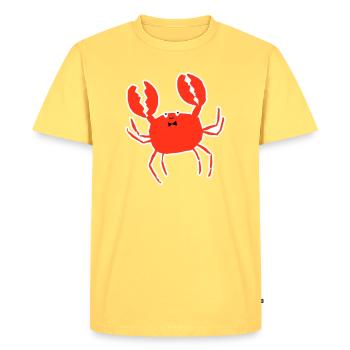 Crabe – Été, plage et mer pour les vacances - T-shirt Premium bio Homme - jaune pastel - Devant - AI Model Male 185 dark (185cm)