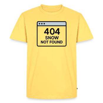 404 Snow not found - Men's Premium Organic T-Shirt - sky yellow - Front - AI Model Male 185 dark (185cm)