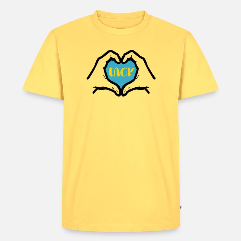 Danke - Männer Premium Bio T-Shirt - Pastellgelb