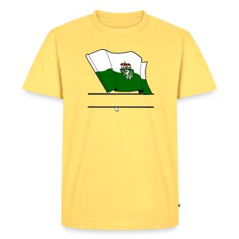 Drapeau de la Styrie – Espace de noms - T-shirt Premium bio Homme - jaune pastel - Devant - AI Model Male 185 dark (185cm)