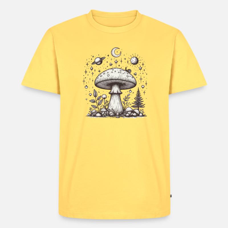 Psilo champignon crapaud - T-shirt Premium bio Homme - jaune pastel