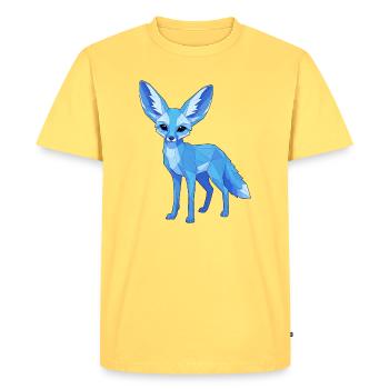 Blue Geometry Fox - Men's Premium Organic T-Shirt - sky yellow - Front - AI Model Male 185 dark (185cm)