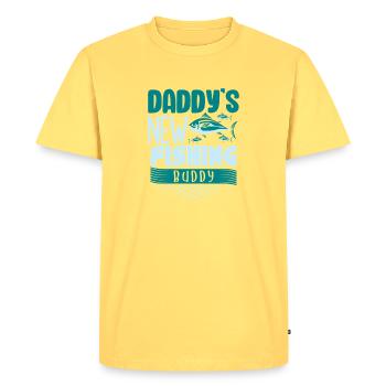 Pêcheurs Pêcheurs Pêcheurs Pêcheurs Pêcheurs Sportifs - T-shirt Premium bio Homme - jaune pastel - Devant - AI Model Male 185 dark (185cm)