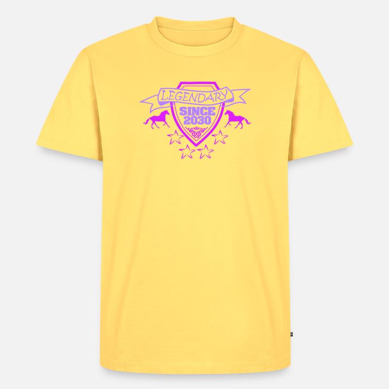 2030 - Männer Premium Bio T-Shirt - Pastellgelb