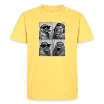 Ornithorynque - T-shirt Premium bio Homme - jaune pastel - Devant - AI Model Male 185 dark (185cm)
