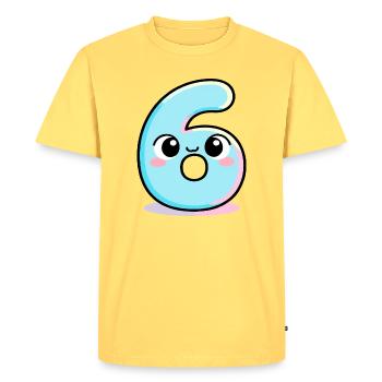 Six adorable cake - Men's Premium Organic T-Shirt - sky yellow - Front - AI Model Male 185 dark (185cm)
