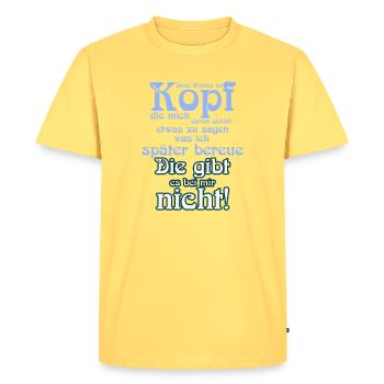 Voices in my head... - Men's Premium Organic T-Shirt - sky yellow - Front - AI Model Male 185 dark (185cm)