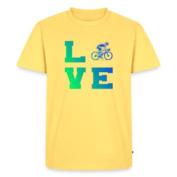 Fresh road bike motif for road bike - Men's Premium Organic T-Shirt - sky yellow - Front - AI Model Male 185 dark (185cm)