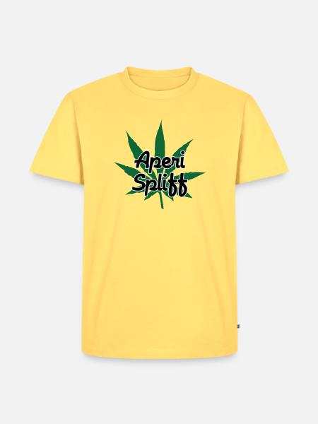 Aperi Spliff - Cannabis - Weed - T-shirt Premium bio Homme - jaune pastel