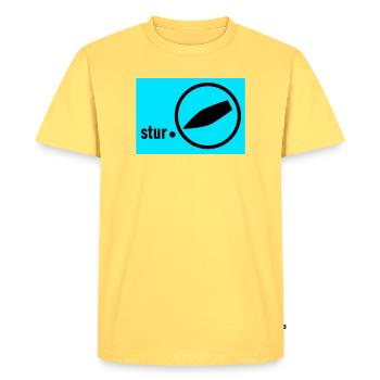 Passer à têtu - T-shirt Premium bio Homme - jaune pastel - Devant - AI Model Male 185 dark (185cm)