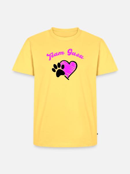 Team Dog Walk Heart Love - Men's Premium Organic T-Shirt - sky yellow