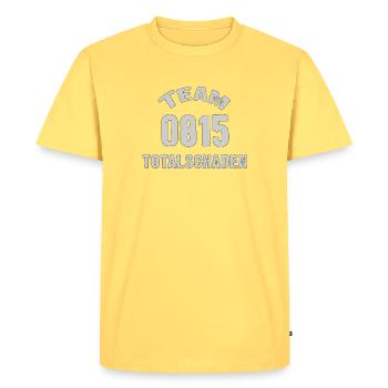Équipe 0815 Défaite totale - T-shirt Premium bio Homme - jaune pastel - Devant - AI Model Male 185 dark (185cm)