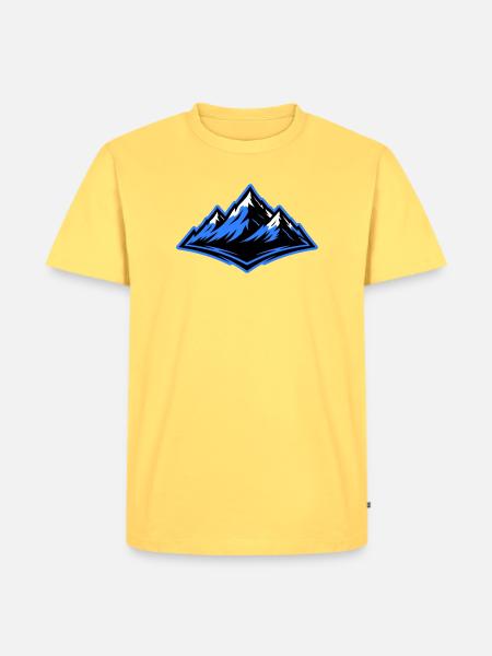 Mountains Symbol Alps - Men's Premium Organic T-Shirt - sky yellow