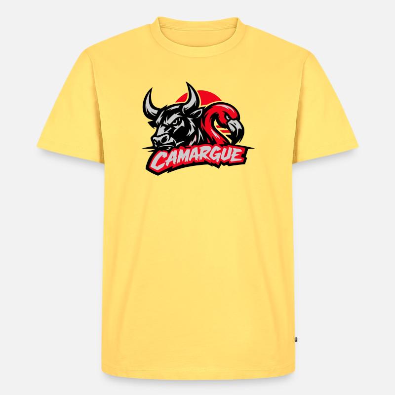 Camargue - Männer Premium Bio T-Shirt - Pastellgelb