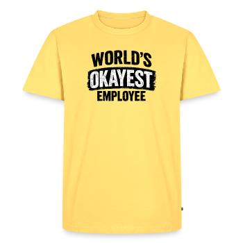 Les collègues collègues employés les plus corrects du monde - T-shirt Premium bio Homme - jaune pastel - Devant - AI Model Male 185 dark (185cm)