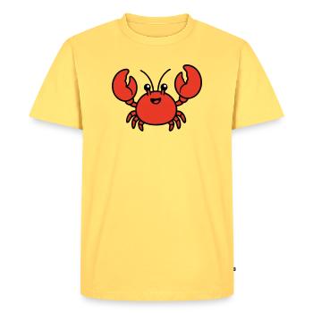 Club de fans humains IA - T-shirt Premium bio Homme - jaune pastel - Devant - AI Model Male 185 dark (185cm)