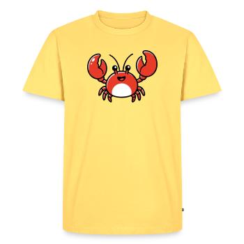 Club de fans humains IA - T-shirt Premium bio Homme - jaune pastel - Devant - AI Model Male 185 dark (185cm)
