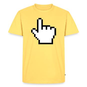 Main de souris originale - T-shirt Premium bio Homme - jaune pastel - Devant - AI Model Male 185 dark (185cm)
