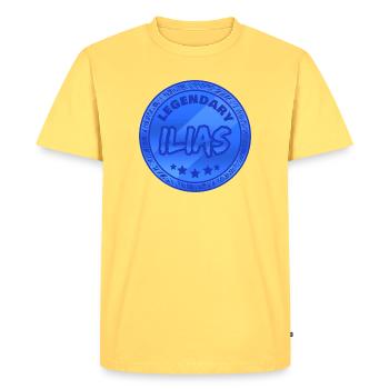 Gift for Iliad - Men's Premium Organic T-Shirt - sky yellow - Front - AI Model Male 185 dark (185cm)