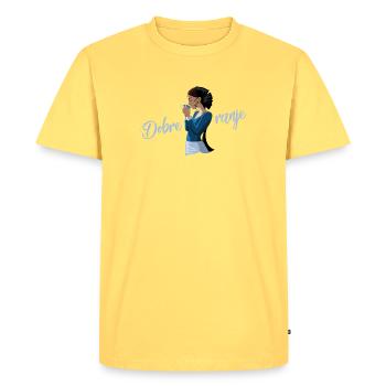 DOBRE RANJE - T-shirt Premium bio Homme - jaune pastel - Devant - AI Model Male 185 dark (185cm)