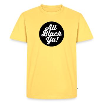 Chemise noire Ya Typer - T-shirt Premium bio Homme - jaune pastel - Devant - AI Model Male 185 dark (185cm)