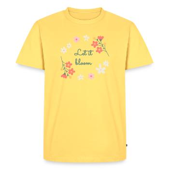 Ça sent le printemps, délicate illustration de marguerites - T-shirt Premium bio Homme - jaune pastel - Devant - AI Model Male 185 dark (185cm)