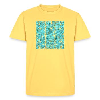 Triptyque du Chaos Turquoise - T-shirt Premium bio Homme - jaune pastel - Devant - AI Model Male 185 dark (185cm)